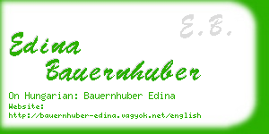 edina bauernhuber business card